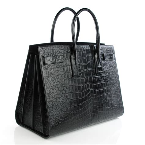 Sac de jour LARGE in crocodile.